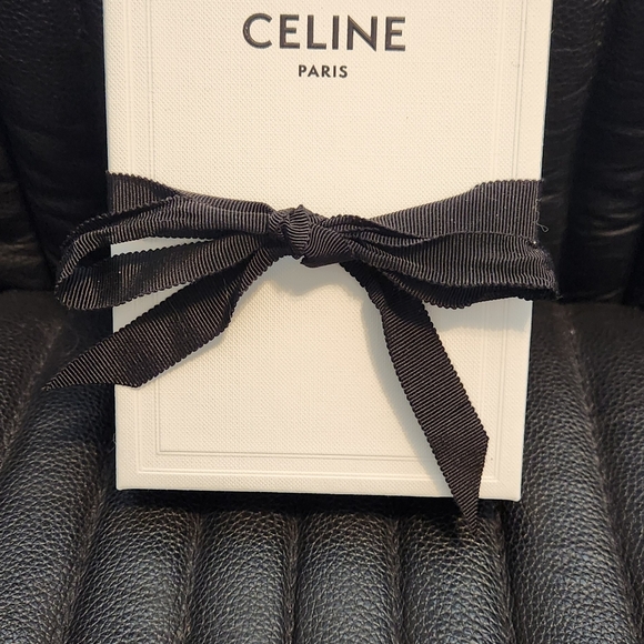CELINE zipped compact card wallet in grained calfskin New! - Picture 3 of 5